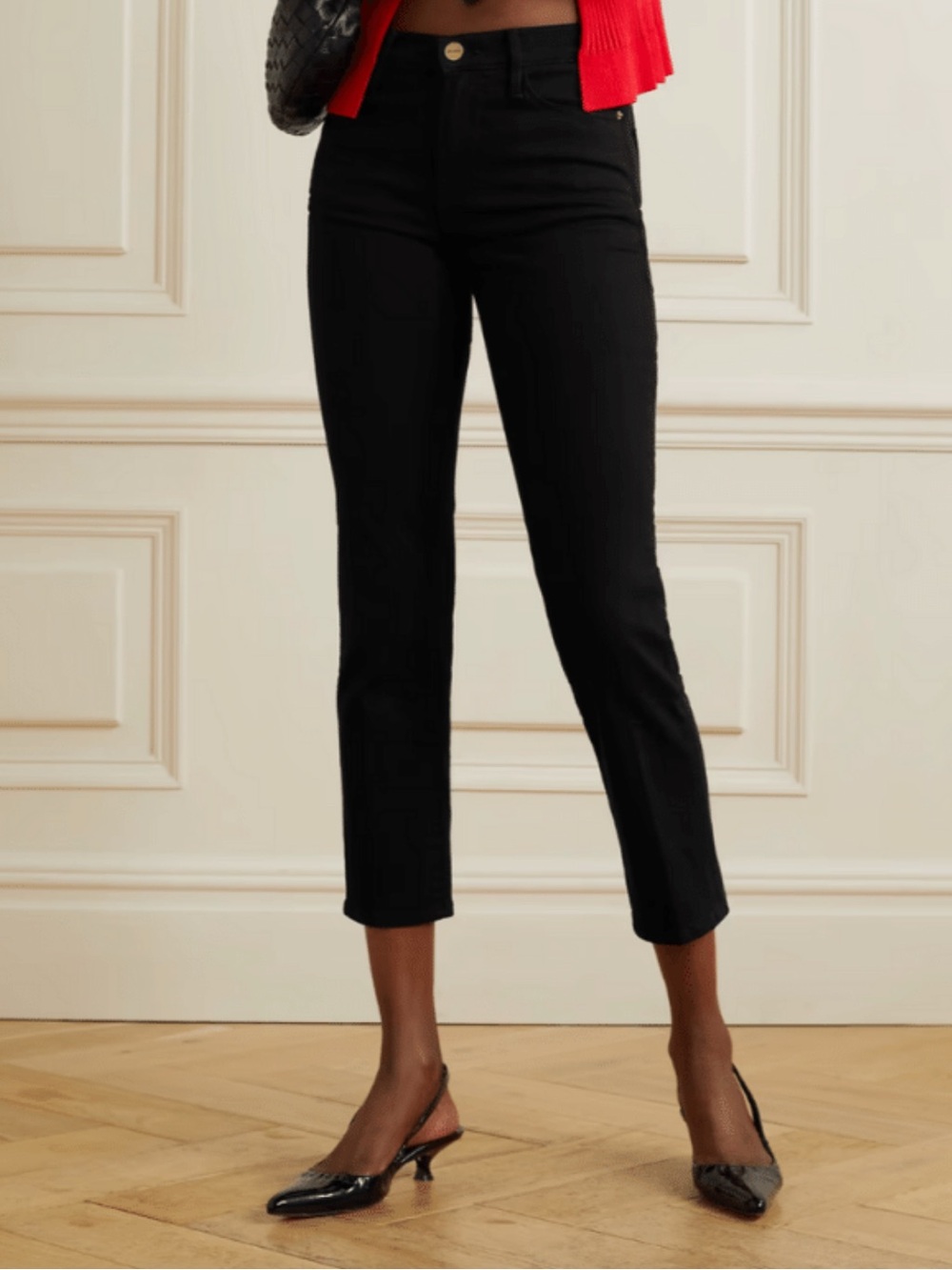 NEW FRAME Le High Black Women's Jeans - Sleek Straight Leg - Picture 2 of 3